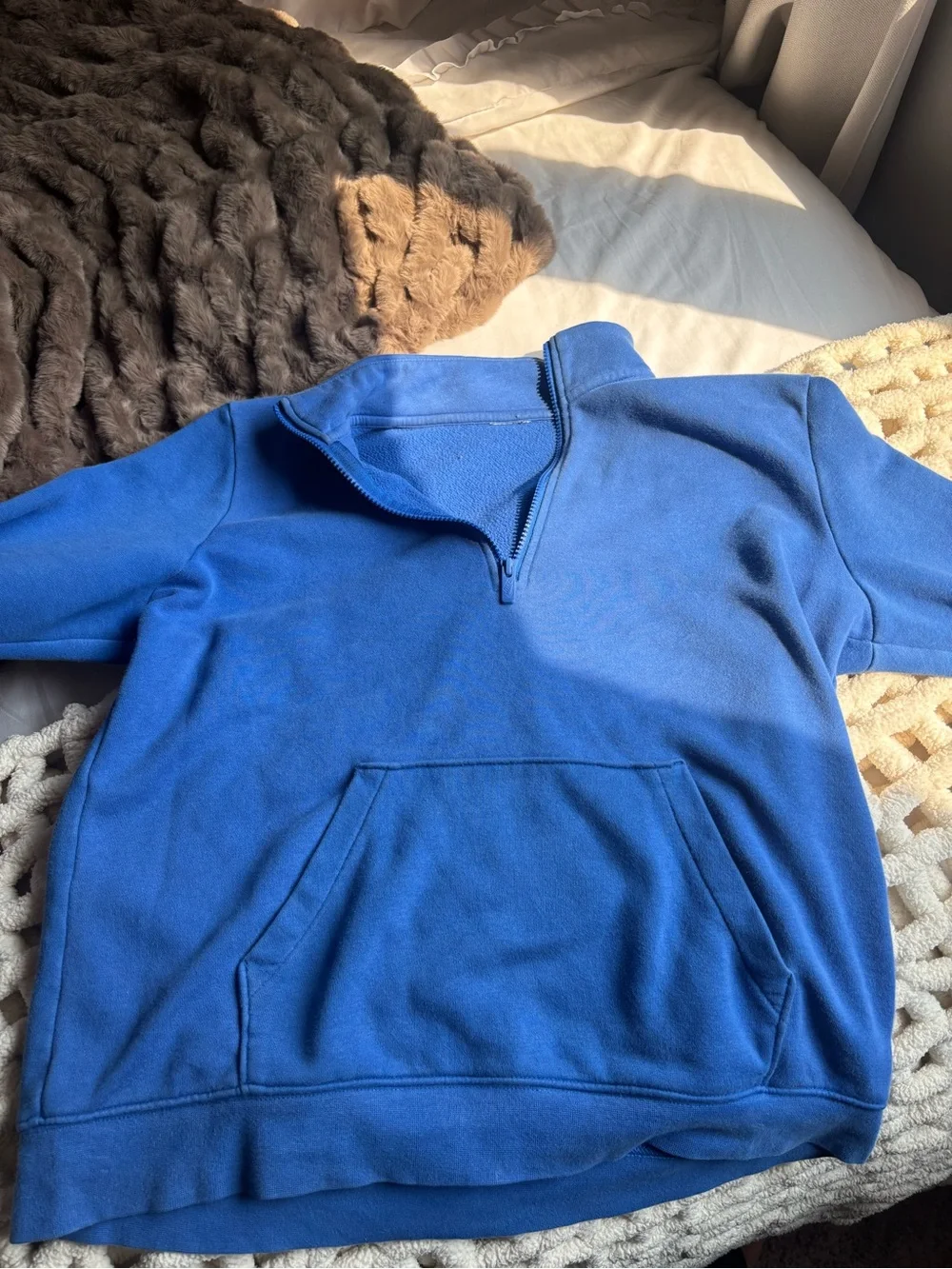Nike women’s Royal Blue Half-Zip Pullover with Swoosh